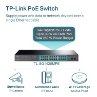 TP-LINK TP-LINK TL-SG1428PE 28PORT 10/100/1000 YÖNETİLEBİLİR POE SWITCH-63714