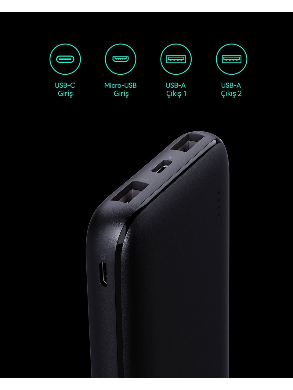 AUKEY AUKEY PB-N73-BK 15W 10000 MAH TYPE-C İNCE POWERBANK -56191