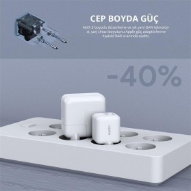 AUKEY AUKEY PA-B1L-WH 30W OMNİA II MİNİ GAN TYPE-C PD ŞARJ ADAPTÖRÜ -65727