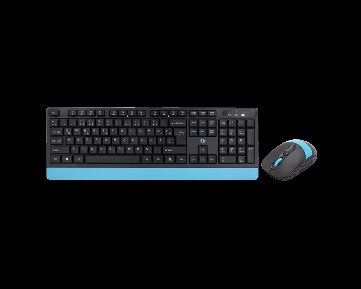FRISBY Frisby FK-4885QU MM Q TR Kablosuz Klavye Mouse Set Siyah-Mavi