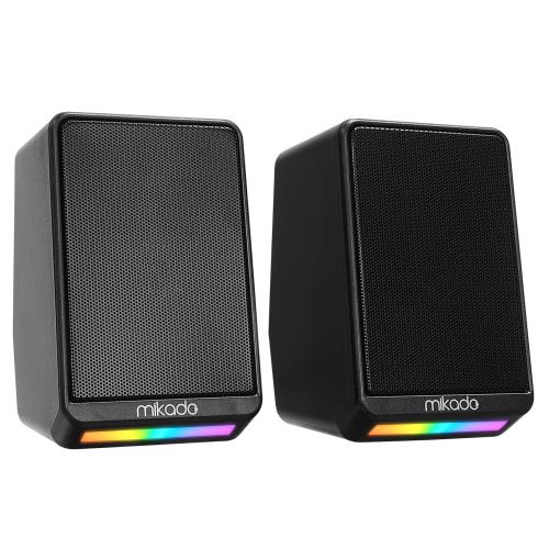 MIKADO MIKADO MD-178, 6W, 1+1, Masaüstü, RGB Aydınlatma, USB, Siyah Kasa, Speaker-46807