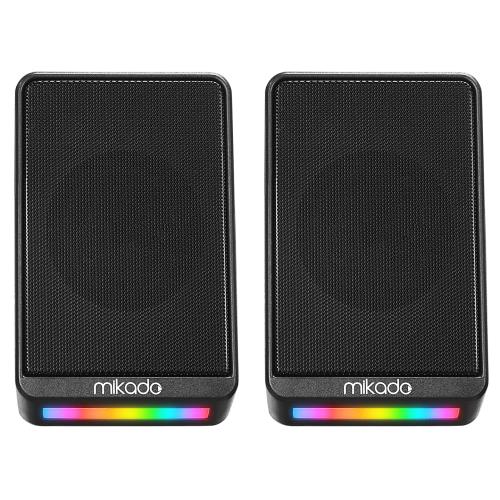 MIKADO MIKADO MD-178, 6W, 1+1, Masaüstü, RGB Aydınlatma, USB, Siyah Kasa, Speaker-46808