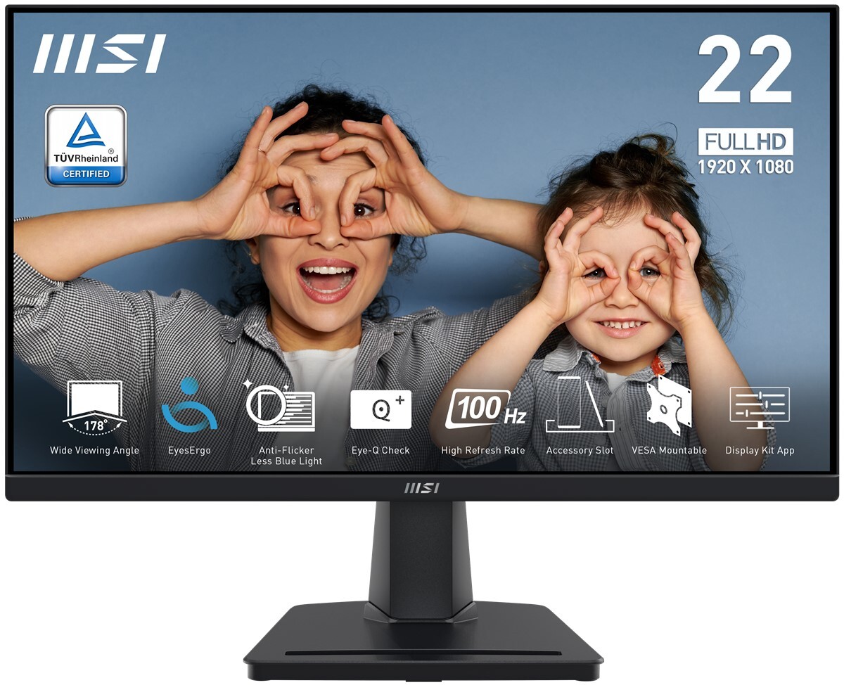 MSI MSI 21.45" PRO MP225V 1920x1080 (FHD) 16:9 FLAT VA 100HZ 1MS ADAPTIVE-SYNC MONITOR