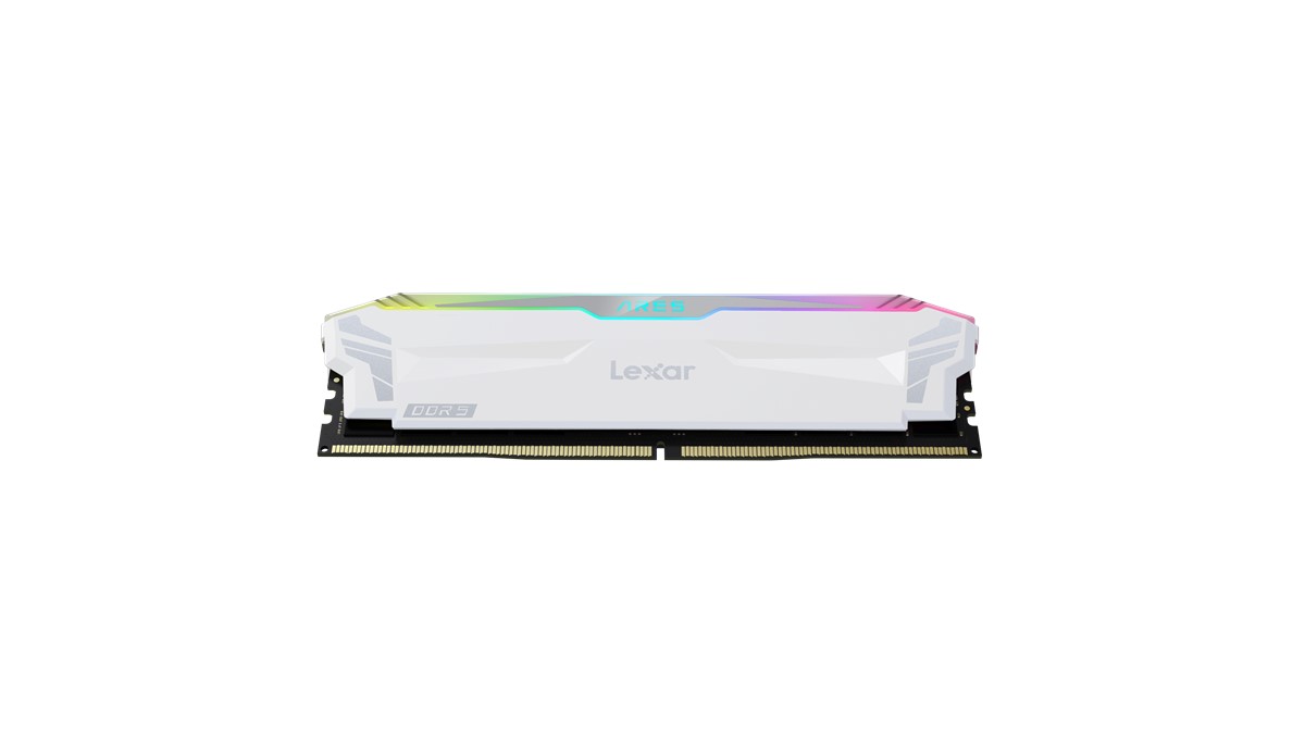 LEXAR LD5EU016G-R6400GDWA ARES RAM DT GAMING DDR5 UDIMM 2X16GB 6400 CL32 1.4V MEMORY WITH HEATSINK AND RGB LIGHTING DUAL PACK WHITE CO-40809