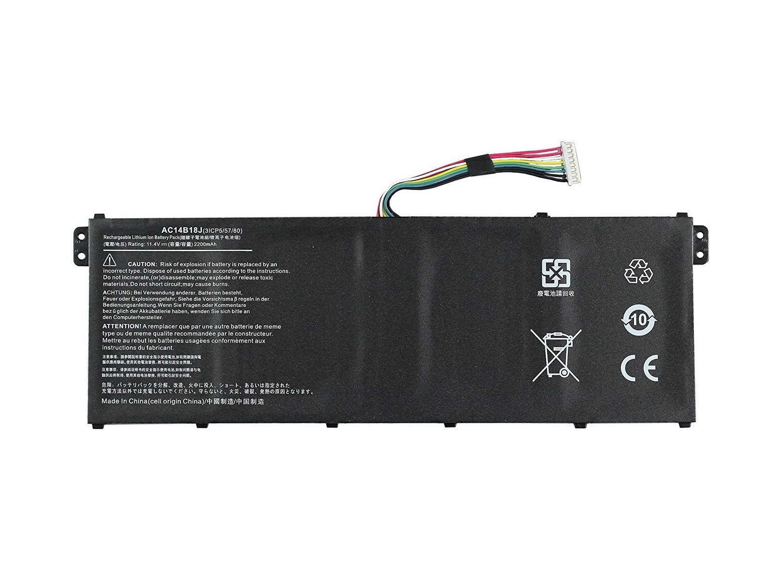 RETRO RETRO Acer Aspire ES1-331, ES1-531, AC14B18J 3-Cell Notebook Bataryası