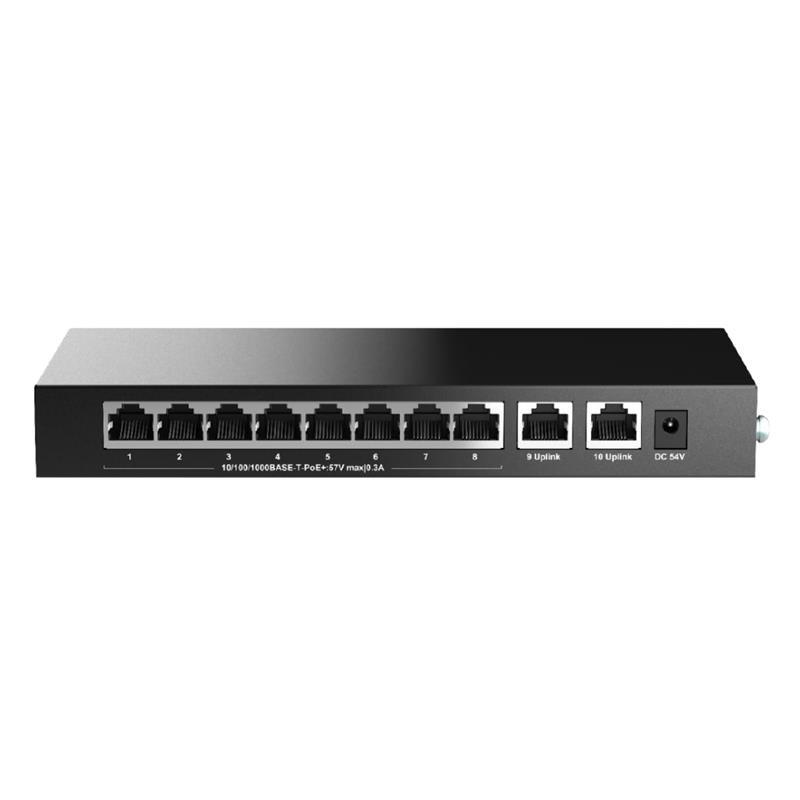 H3C H3C MAGIC BS210T-HP 8 PORT GIGABIT + 2 PORT GIGABIT UPLINK 110W POE METAL KASA SWITCH -57073