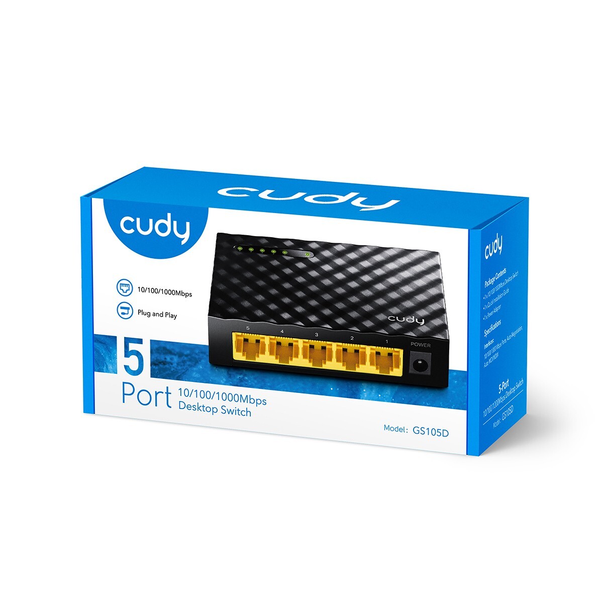 CUDY Cudy GS105D 5 Port 10/100/1000Mbps Gigabit Ethernet Desktop Switch-61799