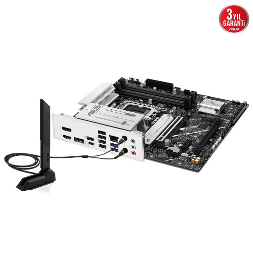 ASUS ASUS PRIME B860M-A WI-FI, 4xDDR5 2x M.2, HDMI, 2xDP, Wİ-Fİ 6E, Bluetooth v5.3, Type-C, Intel Core Ultra CPU(Seri 2), LGA1851 Sok-61200