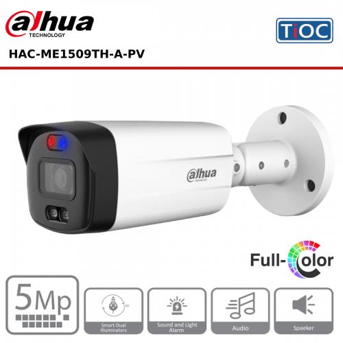 DAHUA DAHUA HAC-ME1509THP-A-PV 5Mpix 40 Mt Gece Gör 3,6mm Lens, Full Color,4 IN 1, Dahili Mikrofon, IP67  Metal Bullet Kamera-38556