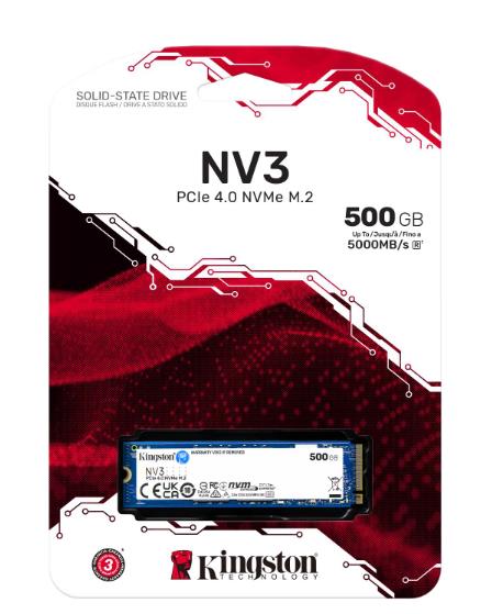 KINGSTON 500GB KINGSTON NV3 SNV3S/500G 6000/2200MB/S M.2 NVMe PCIe 4.0-43201