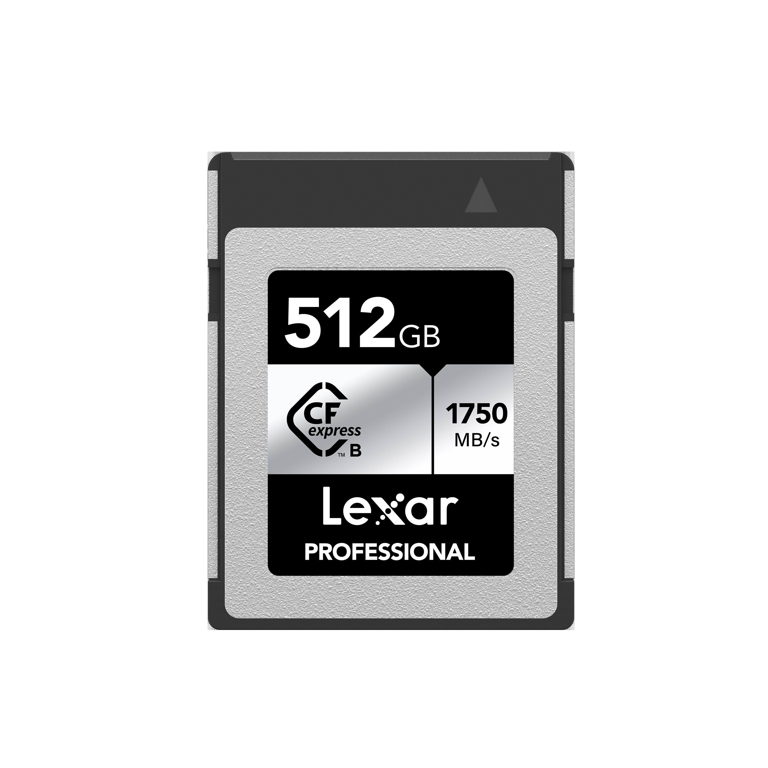 LEXAR 512GB LCXEXSL512G-RNENG CF-EXP PROFESSIONAL CFEXPRESS TYPE B CARD SILVER SERIE UP TO 1750MB/S READ 1300MB/S WRITE