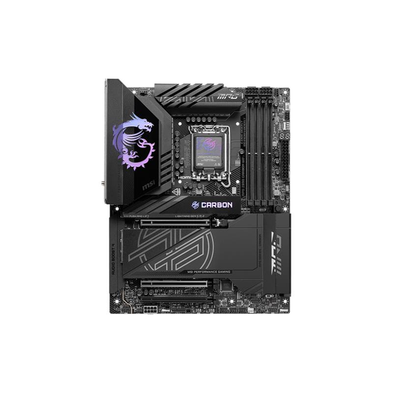 BIGBOY MSI MB MPG Z890 CARBON WIFI SOKET 1851 DDR5 9200MHZ(OC) USB 20Gbps 5xM.2 2xTB4 HDMI DISPLAY 1x5G 1x 2,5 LAN WIFI 7 ATX-47825