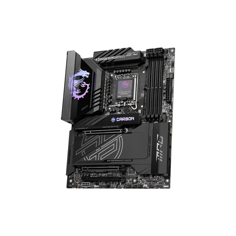 BIGBOY MSI MB MPG Z890 CARBON WIFI SOKET 1851 DDR5 9200MHZ(OC) USB 20Gbps 5xM.2 2xTB4 HDMI DISPLAY 1x5G 1x 2,5 LAN WIFI 7 ATX-47826