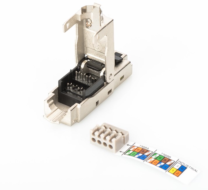 DIGITUS Digitus Zırhlı Saha Tipi RJ45 CAT6A Konnektör-36710