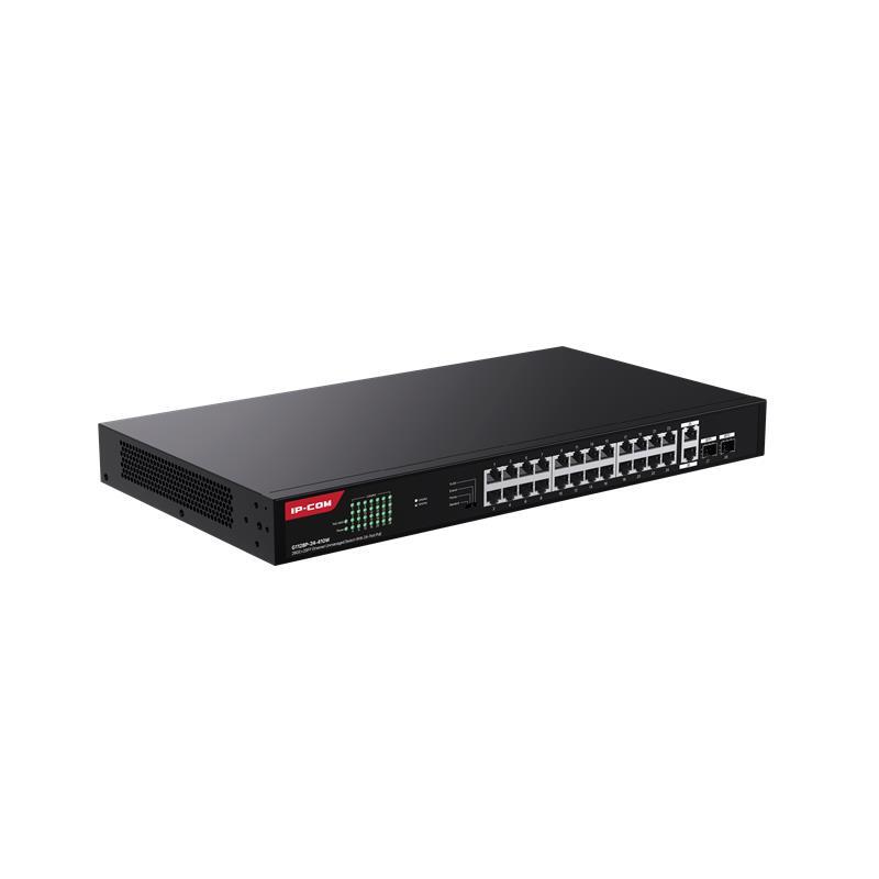IP-COM IP-COM G1128-24-410W 24 PORT GIGABIT +2XGB RJ45/SFP UPLINK 370W POE RACKMOUNT SWITCH -57005