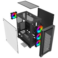 POWERBOOST PowerBoost PB-P705B 650w 80+ Bronze USB 3.0 Mesh ARGB Fanlı Gaming Siyah Kasa-66495
