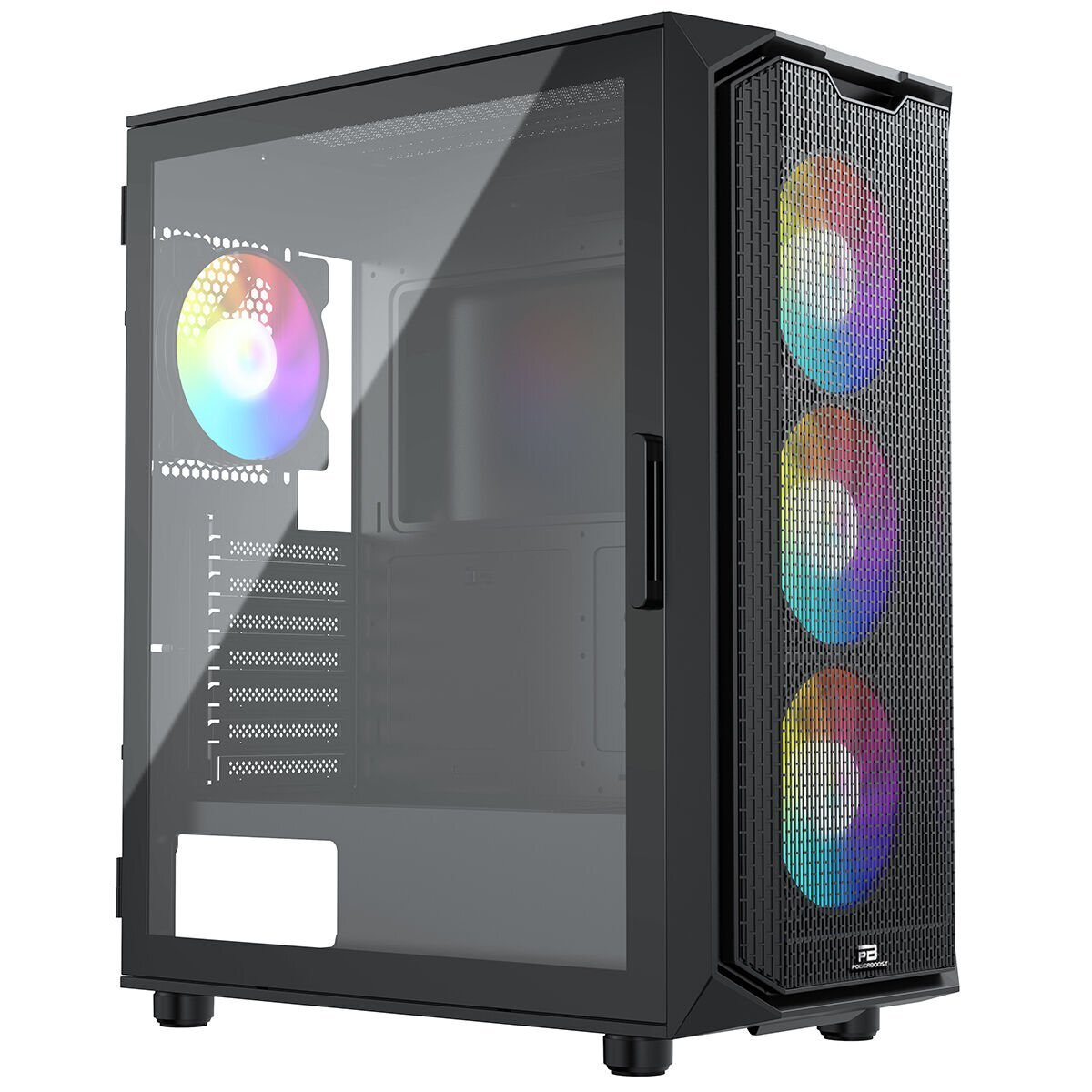 POWERBOOST POWERBOOST PowerBoost PB-P521B 750w 80+ Bronze USB 3.0 Mesh ARGB Fan Siyah ATX Kasa-62908