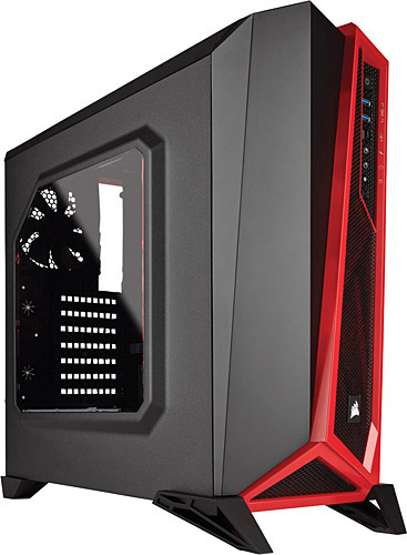 CORSAIR Corsair Carbide SPEC-Alpha Siyah/Kırmızı Pencereli Gaminig Mid TOWER KASA ( PSU YOK )