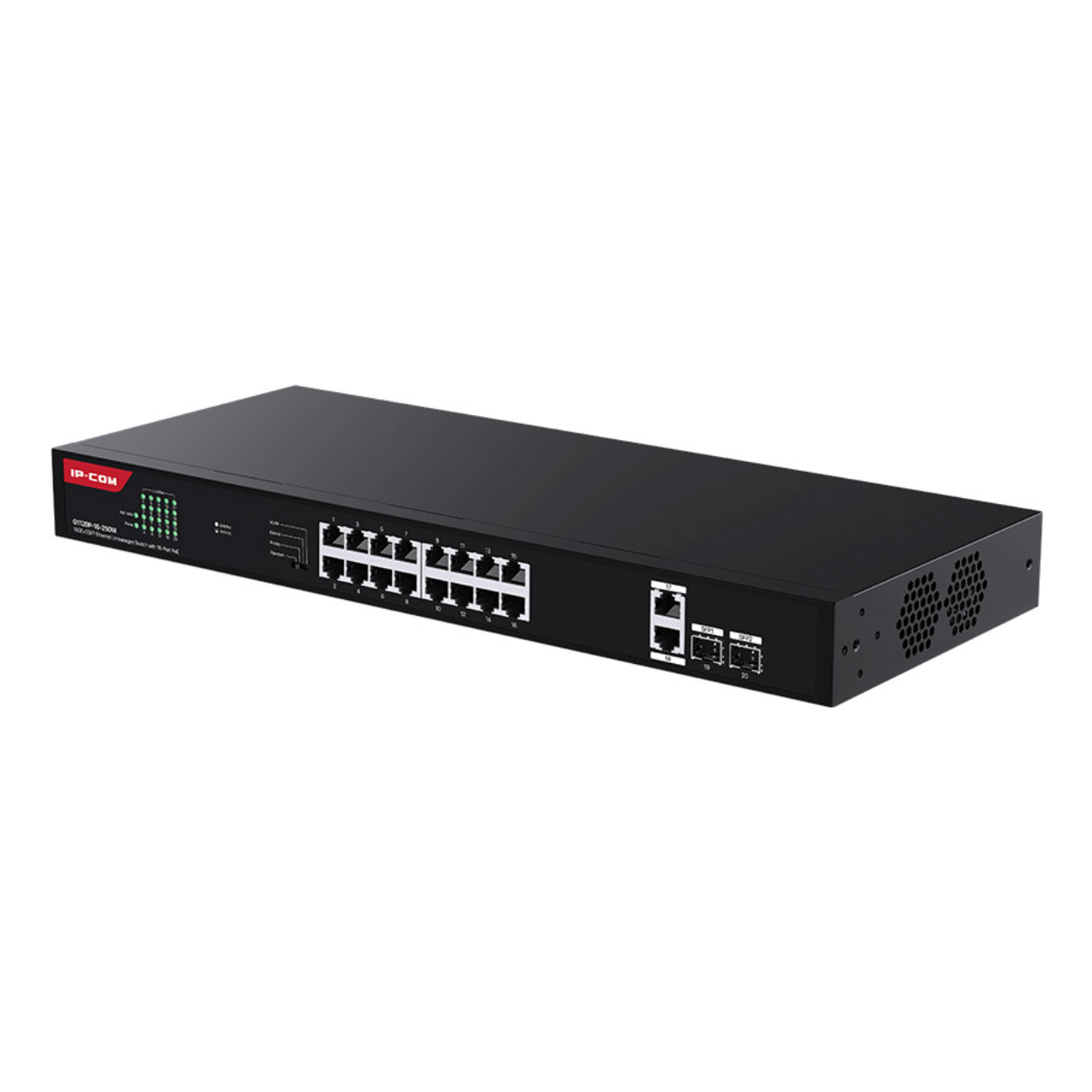 IP-COM IP-COM G1120P-16-250W 16 PORT POE 10/100/1000 2 X SFP 250W YONETILEMEZ RACK MOUNT SWITCH-46160