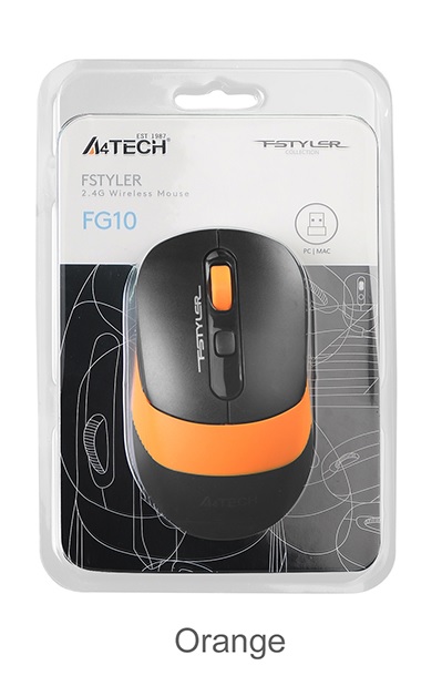 A4-TECH A4-Tech FG10 2000 DPI Kablosuz Turuncu Mouse
