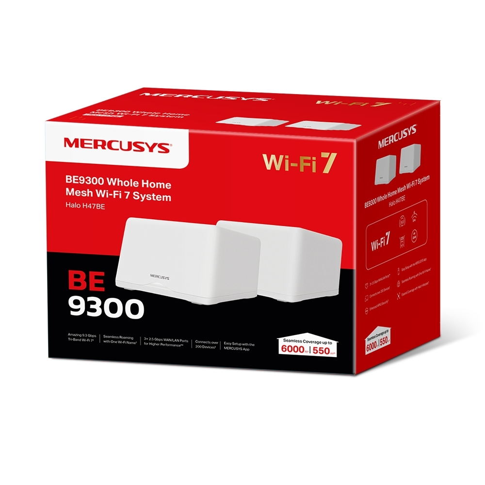 MERCUSYS TP-LINK MERCUSYS HALO H47BE(2-pack) BE9300 MBPS MESH Wi-Fi7