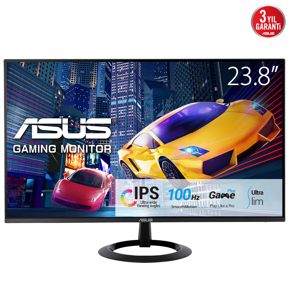 ASUS 23.8" Asus VZ24EHF 1ms 100Hz FHD HDMI Vesa IPS Monitör