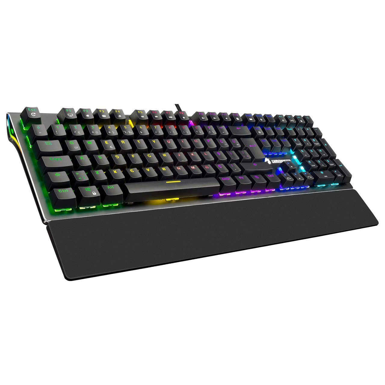 GAMEBOOSTER  g908 bolt rainbow aydınlatmalı red switch mekanik bileklikli oyun klavyesi