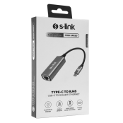 S-LINK S-LINK SW-U336, GigaBit, Type-C to RJ45, Metal, Ethernet Kartı-71009