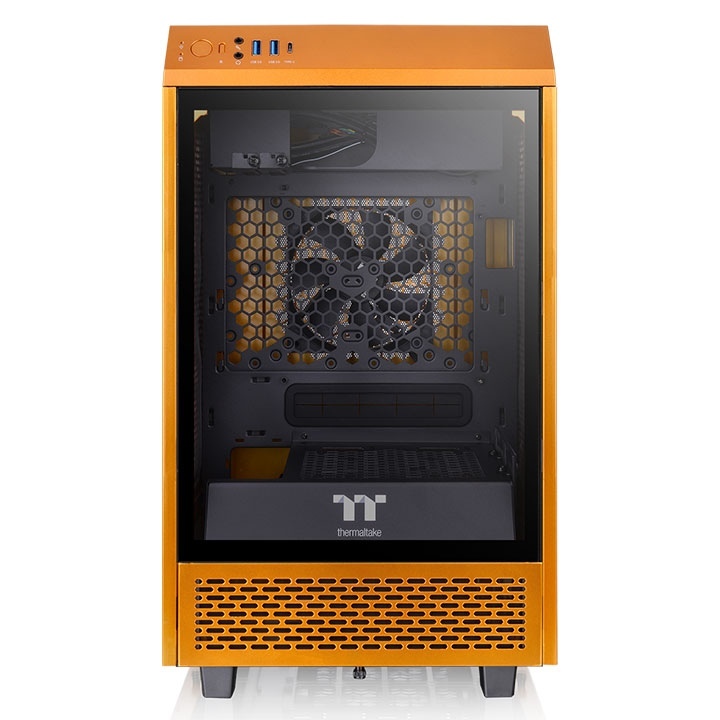 THERMALTAKE  the tower 100 gold 3 x tempered glass pencereli, mini ıtx oyuncu kasası-61499