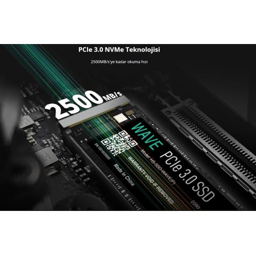 HIKSEMI HIKSEMI HS-SSD-WAVE(P) 1024G, 2450-2450Mb/s, Gen3, NVMe PCIe M.2 2280, 3D NAND, SSD (By Hikvision)-50724