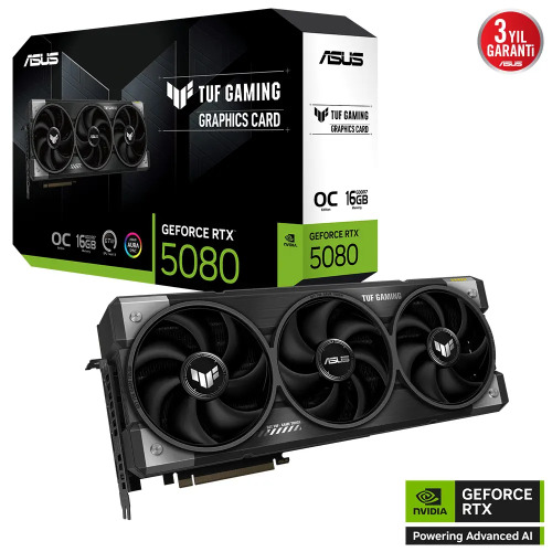 ASUS Asus 16GB TUF-RTX5080-O16G-GAMING GDDR7 256Bit 2xHDMI 3xDP RGB DLSS4