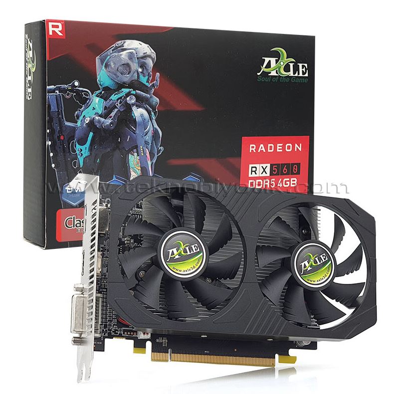 AXLE Axle 4GB AMD Radeon RX 560 GDDR5 128Bit Dual Fan HDMI DP DVI-D 