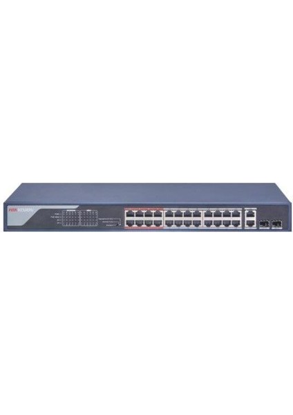 HIKVISION HIKVISION DS-3E1326P-EI 24 PORT 10/100 24 PORT POE 2 PORT GİGABİT UPLINK 370W YONETILEBILIR SWITCH-51224