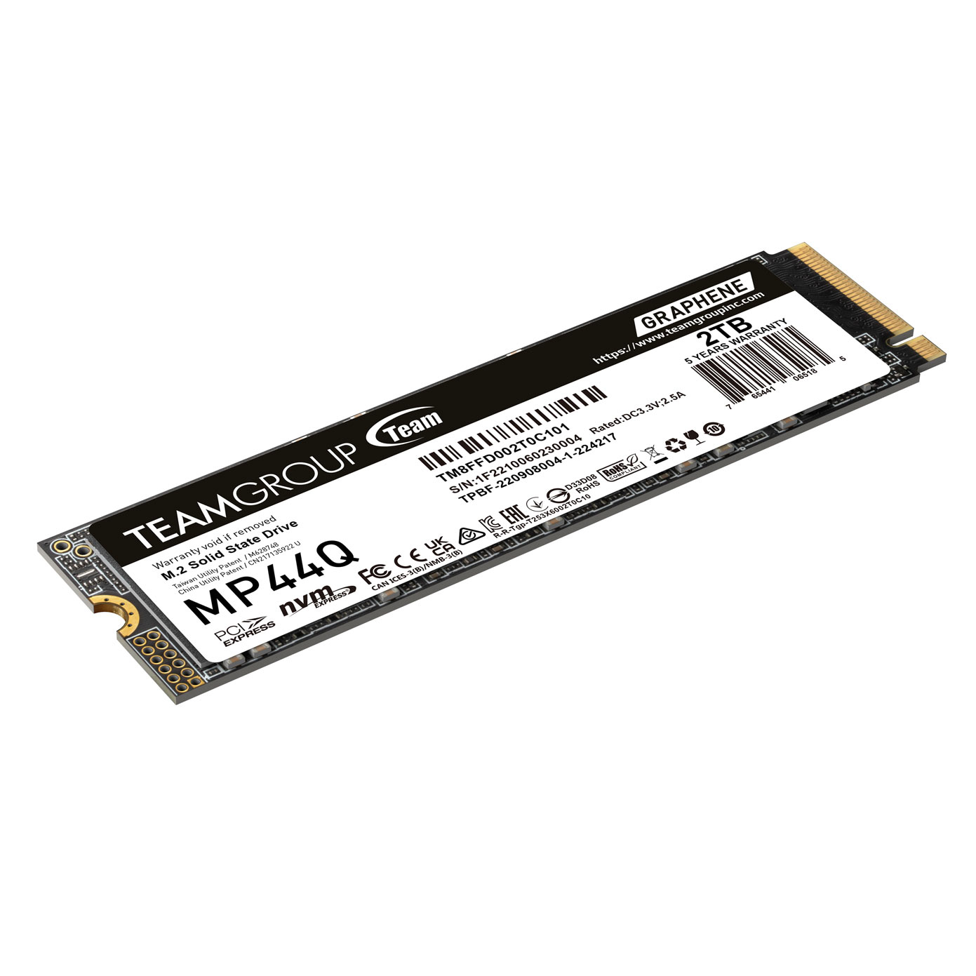 TEAM Team MP44Q 2TB Gen4x4 7400/6500MB/s NVMe PCIe M.2 SSD Disk (TM8FFD002T0C101)-46393