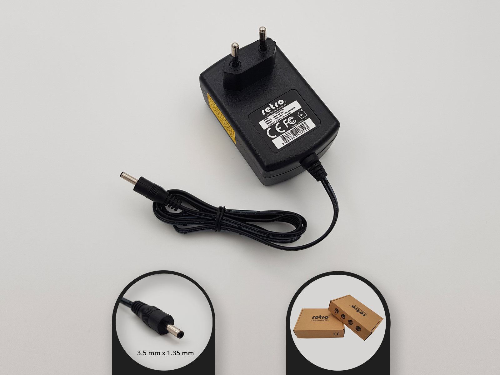RETRO RETRO 12V 3A 36W 3.5x1.35mm Notebook Adaptör RPA-AC204