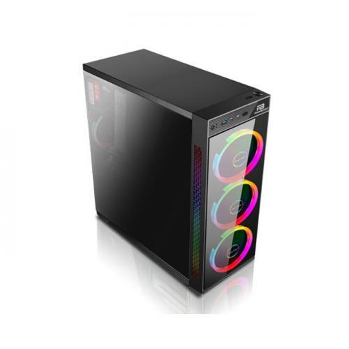 POWERBOOST PowerBoost VK-C12B USB 3.0 ATX, Tempered Glass, RGB fan, siyah Kasa (PSU Yok)