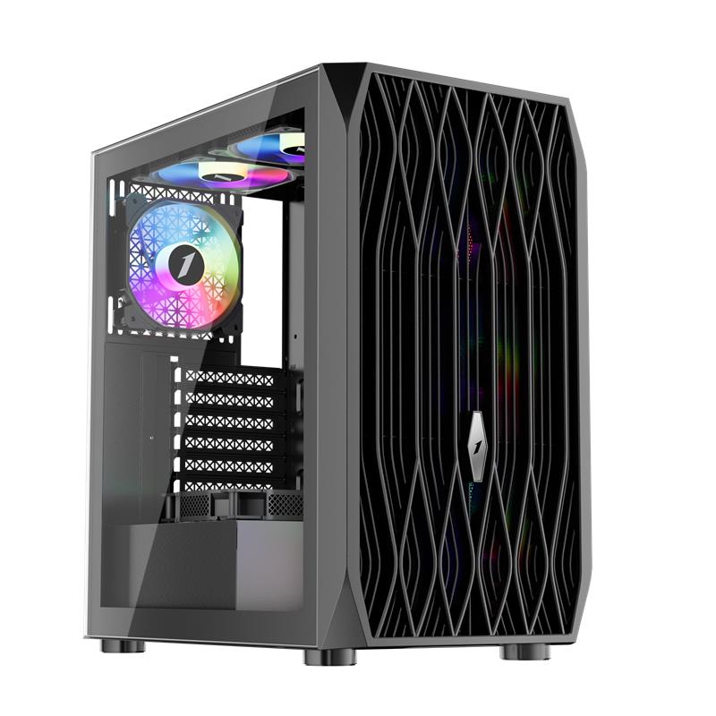 1ST PLAYER 1ST PLAYER ARIYA AY7 SİYAH 650W 80+ ARGB 4X12CM FAN TEMPERLİ CAM MESH USB 3.0 ATX KASA 