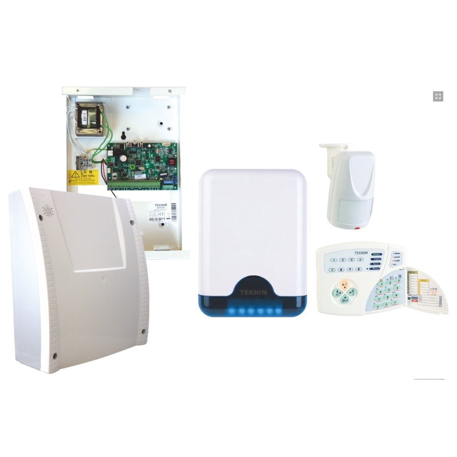 TEKNIM  VAP-404PT 4+4 ZONLU KABLOLU ALARM SETİ (AKÜ HARİÇ)