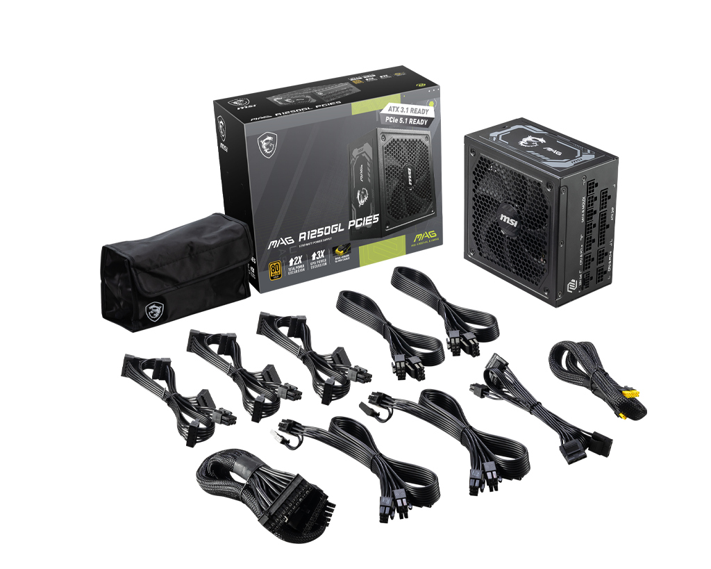 MSI MSI PSU MAG A1250GL PCIE5-46230