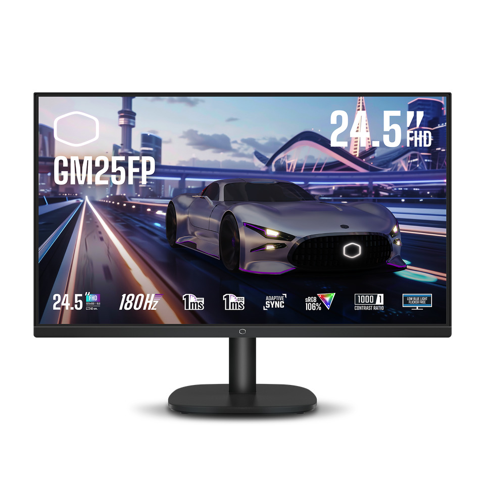 COOLERMASTER CM GM25FP 25" 180Hz 1ms IPS FHD 1920x1080 2xHDMI,  DisplayPort 1.4x2 Gaming Monitör