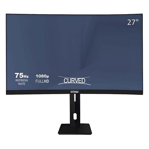TECHNOPC Technopc TPL27CS 27" FHD VA 8ms 250Nit HDMI+DP+VGA Adjutable Ayak Curved Monitör TPMNT10F080656 