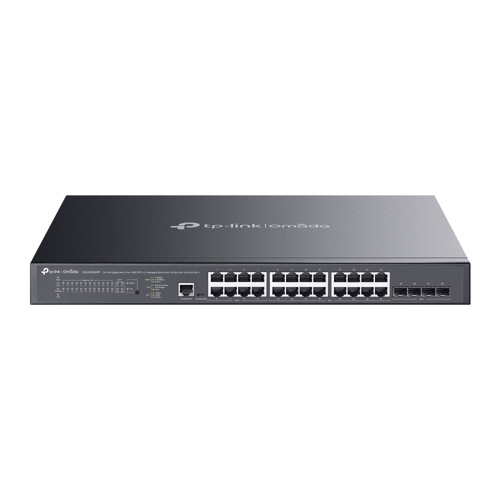 TP-LINK TP-LINK TL-SG3428XMPP 24 PORT GIGABIT 4-Port 10GE SFP+ L2 YÖNETİLEBİLİR POE SWITCH