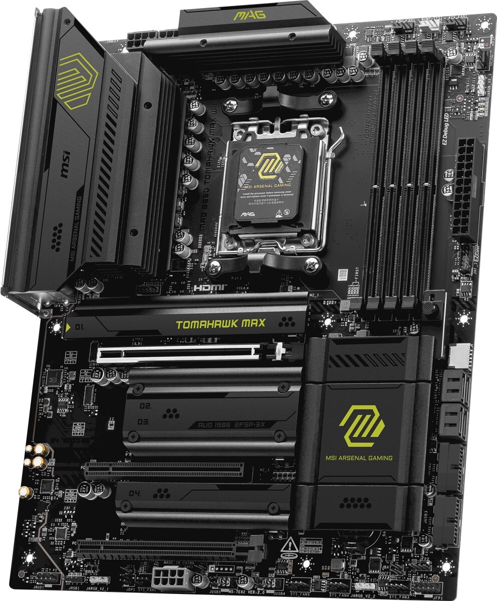 MSI MSI MB MAG B850 TOMAHAWK MAX WIFI AM5 DDR5 8400MHZ(OC) HDMI 4x M.2 USB 10Gbs 5G LAN WI-FI 7 ATX-57404