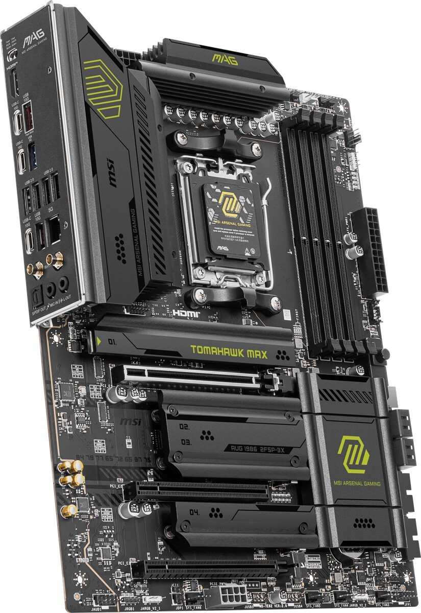 MSI MSI MB MAG B850 TOMAHAWK MAX WIFI AM5 DDR5 8400MHZ(OC) HDMI 4x M.2 USB 10Gbs 5G LAN WI-FI 7 ATX-57405