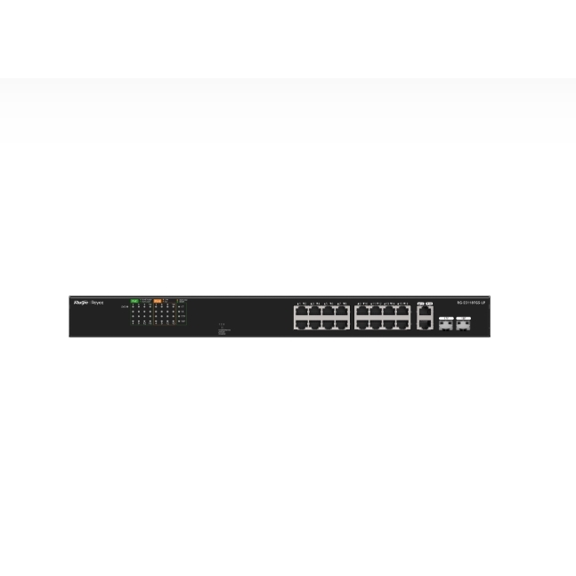 RUIJIE RUIJIE REYEE RG-ES118FGS-LP 16 PORT 10/100 16 PORT POE 2 X COMBO UPLINK 120W YONETILEMEZ RACK MOUNT SWITCH