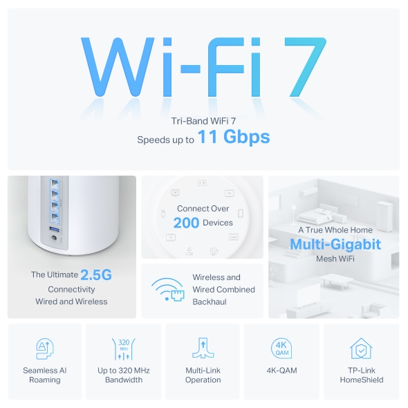 TP-LINK TP-LINK DECO BE65 BE11000 EV WI-FI 6 SİSTEMİ (3-PACK)-53214