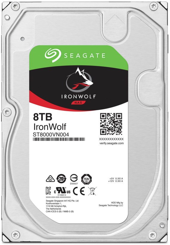 SEAGATE 8TB SEAGATE IRONWOLF 7200 256M RV NAS ST8000VN004