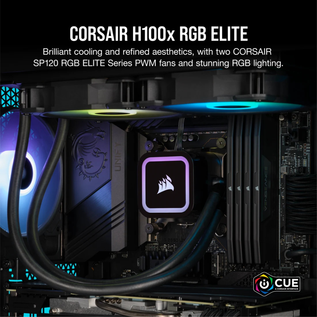 CORSAIR CORSAIR CW-9060065-WW2 İCUE H100X RGB ELITE LIQUID CPU COOLER-45940
