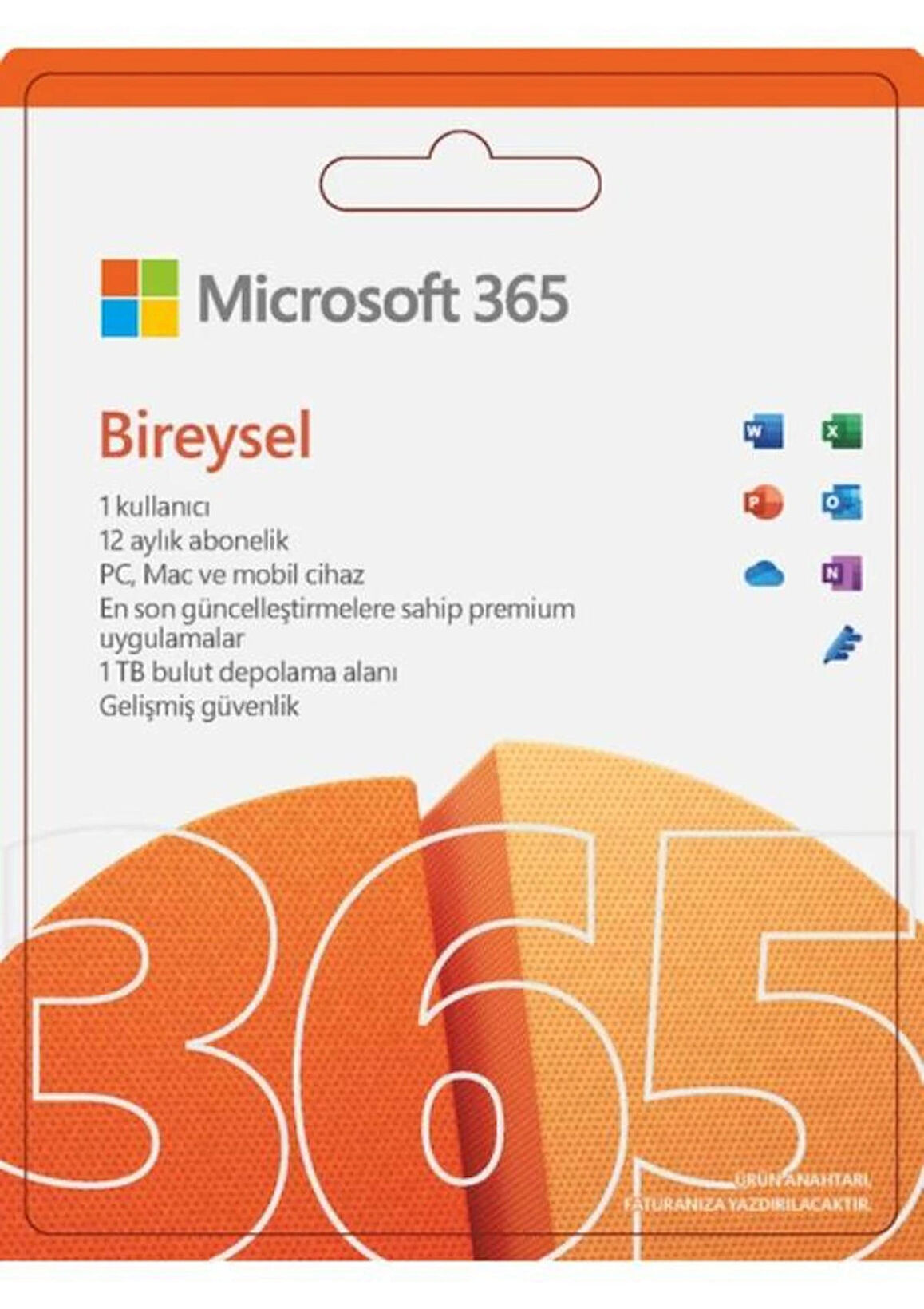 MICROSOFT Microsoft 365 Bireysel Türkçe Yeni