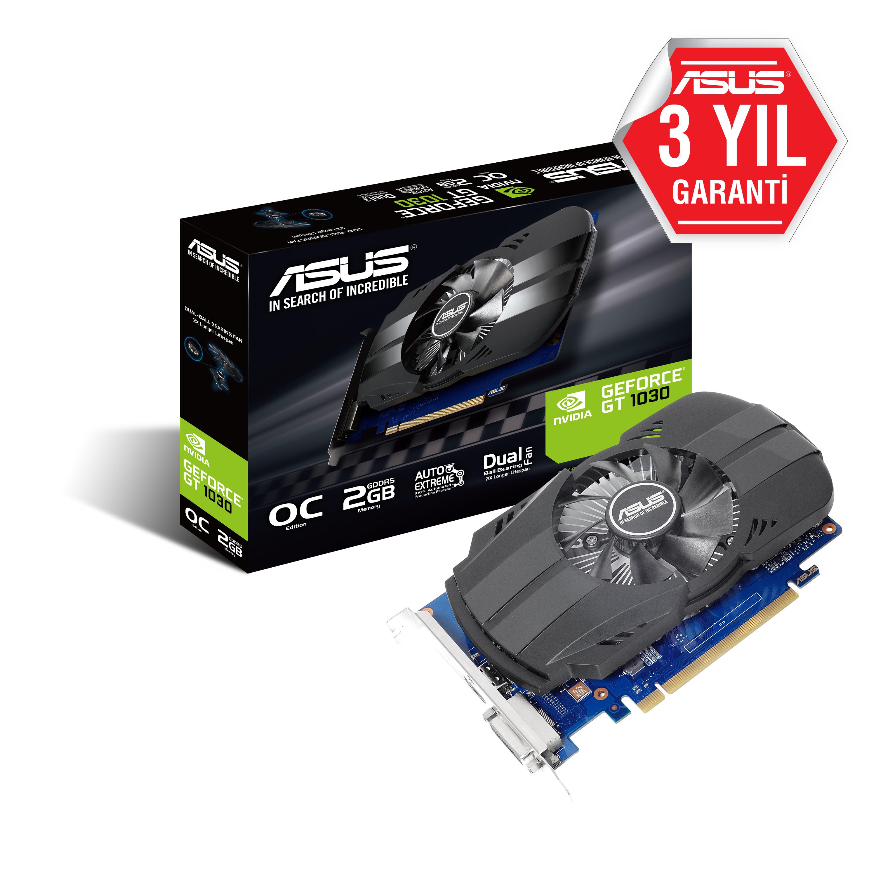 ASUS ASUS GT1030 2GB GDDR5 64BIT HDMI/DVI (PH-GT1030-O2G)